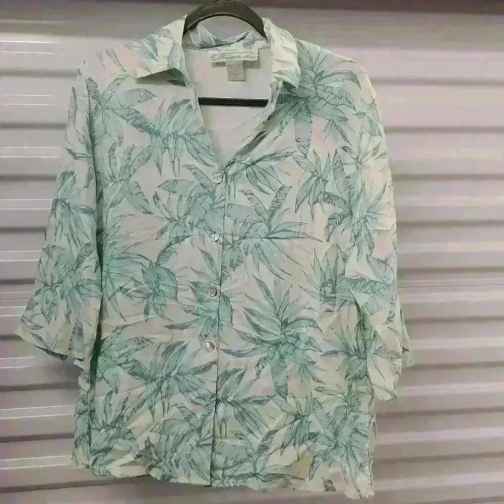 Pineapple Moon women's blouse 100% silk